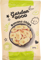 bananin čips, garden good, 150 g