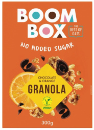 ovsena granola s čokolado in pomarančo, boom box, 300 g