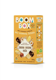 ovsena kaša, čokolada, banana in lešnik, boom box, 300 g