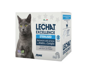mokra hrana za odrasle sterilizirane mačke, lechat excellence, 12 x 100 g