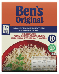 dolgozrnati riž v vrečki, ben's original, 500 g
