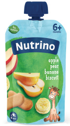 sadna kaša, jabolko, hruška, banana in piškot, nutrino, 100 g