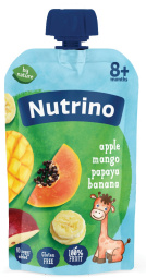 sadna kaša, jabolko, mango, papaja in banana, nutrino, 100 g