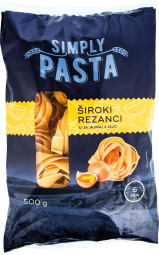široki rezanci, mercator simply pasta, 500 g