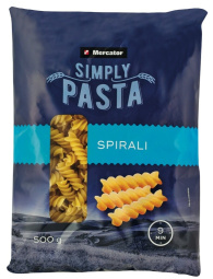 svedri, mercator simply pasta, 500 g