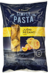 jušni rezanci, mercator simply pasta, 500 g