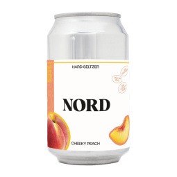 alkoholni napitek, cheeky peach, nord hard seltzer, 4,0 % alkohola, 0,33 l