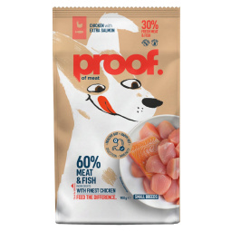 suha hrana za pse, mini piščanec z lososom, proof, 900 g