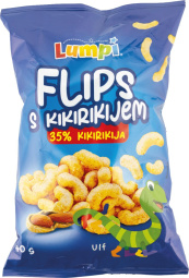 flips z arašidi, lumpi