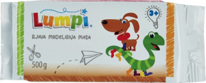 modelirna masa, rjava, lumpi, 500 g