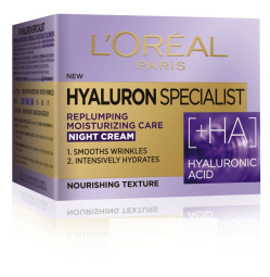 krema za obraz hyaluron specialist nočna, loreal, 50 ml