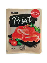 narezek pršut, družinsko pakiranje, mercator, pakirano, 500 g