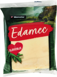 slovenski poltrdi sir edamec, polnomasten z najmanj 45 % m.m., mercator, pakirano, 300 g