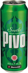 pivo, mercator, 4,9 % alkohola, 0,5 l