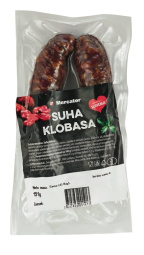 suha klobasa, mercator, pakirano, cena za kg