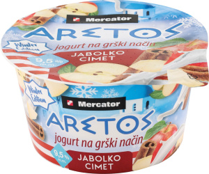 jogurt na grški način, jabolko in cimet, aretos, 125 g