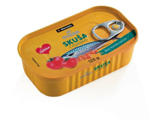 skuša z zelenjavo, mercator, 125 g