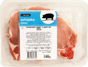 svinjski kare s kostjo, mercator, 480 g