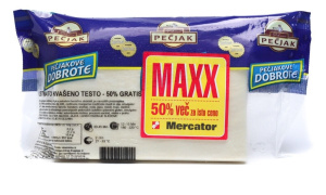 kvašeno listnato testo, pečjak, zamrznjeno, 600 g + 300 g gratis maxx