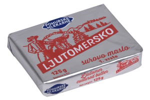 surovo ljutomersko maslo, pomurske mlekarne, 125 g