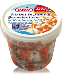 velike kozice surimi v česnovem olju, vici, 320 g