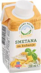 smetana za kuhanje, 20 % m.m., zelene doline, 200 ml