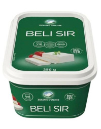beli sir, zelene doline, 250 g