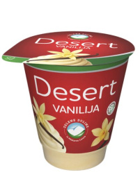 desertni jogurt, vanilija, 5,8 % m.m., zelene doline, 150 g