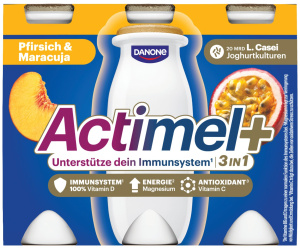 jogurtov napitek, breskev in pasijonka, actimel, 6 x 100 g