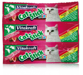 prigrizek za mačke mini palčke z raco in kuncem, vitakraft, 3x18 g