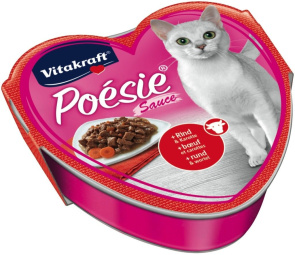 hrana za mačke poesie z govedino in korenjem, vitakraft, 85 g