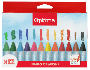 voščene barvice, jumbo, optima, 12/1