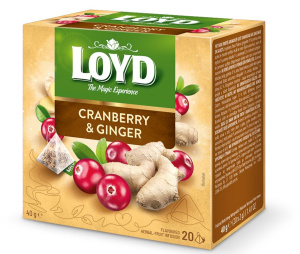sadni čaj, brusnica in ingver, loyd, 20 vrečk, 40 g