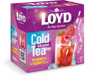 ledeni čaj jagoda in malina cold infusion tea, loyd, 12/1, 30g