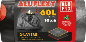 vrečke za smeti s trakom aluflexy, alufix, 60 l, 10/1