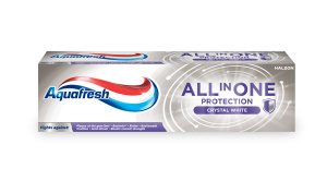 zobna pasta, all in crystal white, aquafresh, 75 ml