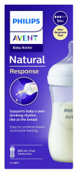 plastična steklenička, natural response, avent, 260 ml