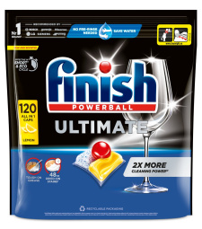 detergent za strojno pomivanje posode ultimate lemon, finish, 120/1
