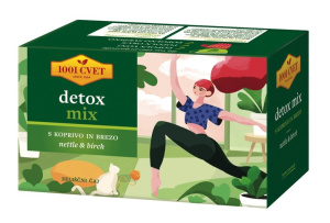 čaj detox mix s koprivo in brezo, 1001 cvet, 20/1, 30g