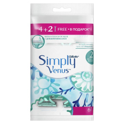 ročni brivnik simple venus, gillette, 4 + 2 kosa