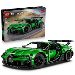 kocke, zeleni hiperavtomobil bugatti chiron pur sport, lego