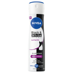 ženski dezodorant v spreju black & white invisible authentic, nivea, 150 ml