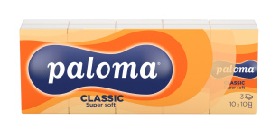 papirnati robčki paloma classic super soft, 3-slojni, 10x10 kosov