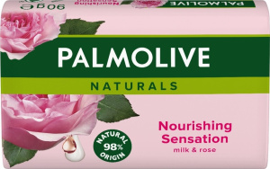 toaletno milo, mleko in vrtnica, palmolive naturals, 90 g