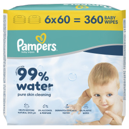 vlažilni robčki aqua, pampers, 6 x 60/1