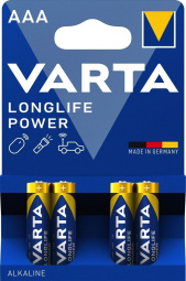 baterijski vložek longlife power, varta, aaa, 4/1