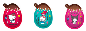 uovo di cioccolato con giocattolo hello kitty, dolci
