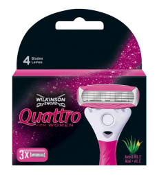 nastavek za ženski brivnik quattro, wilkinson, 3 kosi