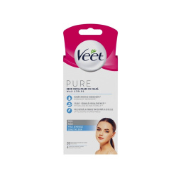 depilacijski lističi za obraz pure face sensitive skin, veet, 20/1