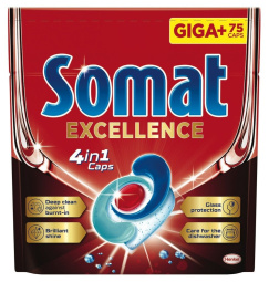 detergent za strojno pomivanje posode, somat excellence, 75 pranj